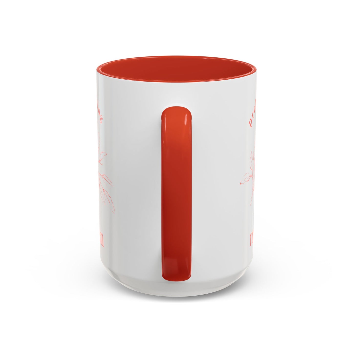 Probably Thinking About My Garden Accent Coffee Mug — Floral Romantic Ceramic Mug (15oz)