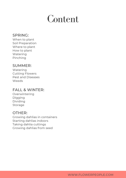 The Seasonal Dahlia Growing Guide (Digital Download)